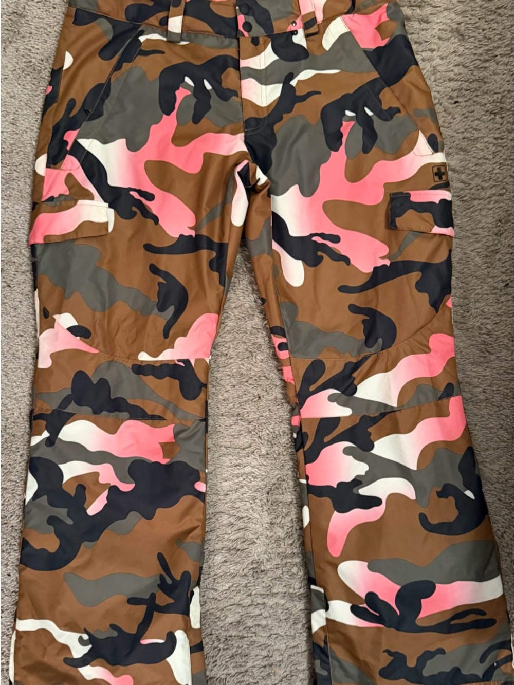 Swiss Tech Pink & Brown Camo Kids Joggers